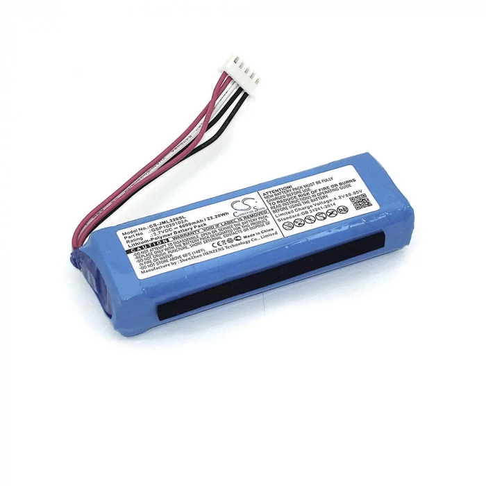Аккумулятор CameronSino CS-JML320SL для JBL Charge 3 (2016) 3.7V 6000mAh 22.20Wh