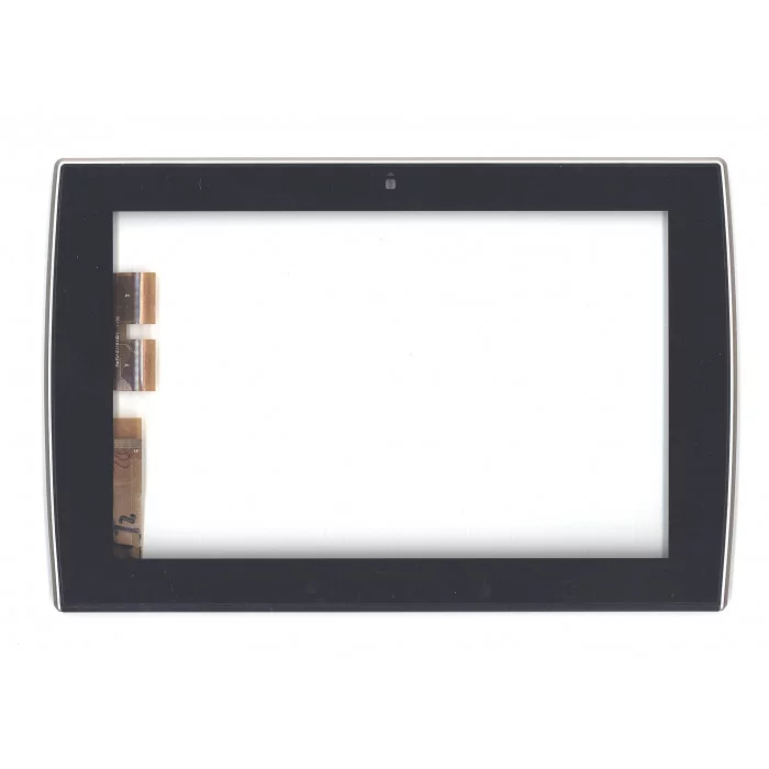 Сенсорное стекло (тачскрин) для Asus Eee Pad Slider SL101 черное с рамкой