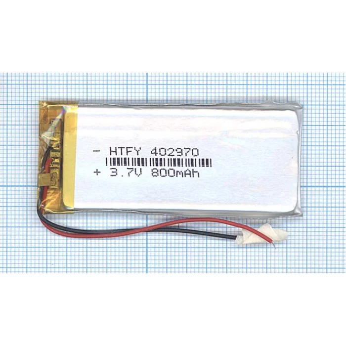 Аккумулятор Li-Pol (батарея) 4*29*70мм 2pin 3.7V / 800mAh