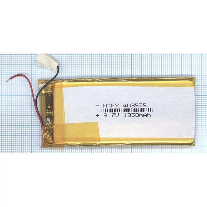 Аккумулятор Li-Pol (батарея) 4*35*75мм 2pin 3.7V / 1350mAh