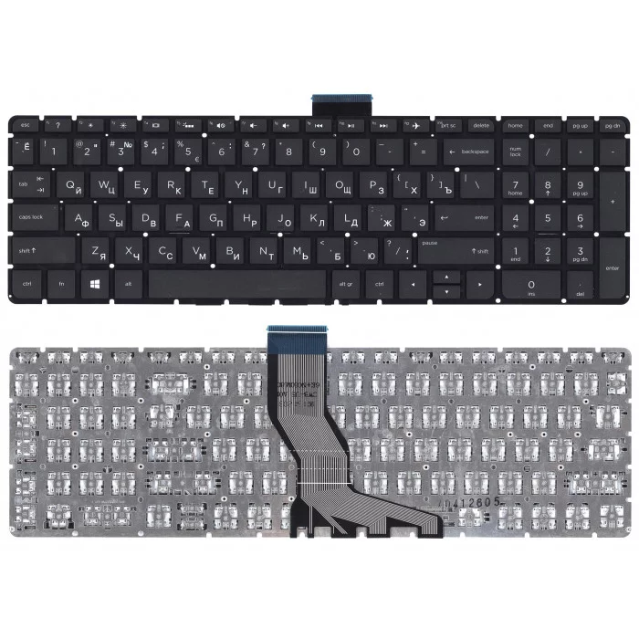 Клавиатура для HP Omen 17-W000 черная с белой подсветкой