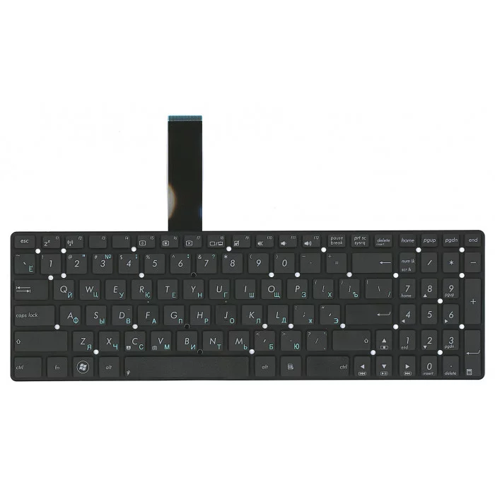 Клавиатура для Asus K55 черная без рамки