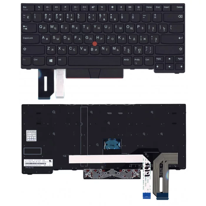 Клавиатура для Lenovo ThinkPad E480 E485 черная