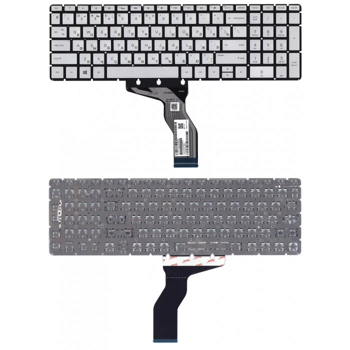 Клавиатура для HP 15-BW 250 G6 серебристая с подсветкой