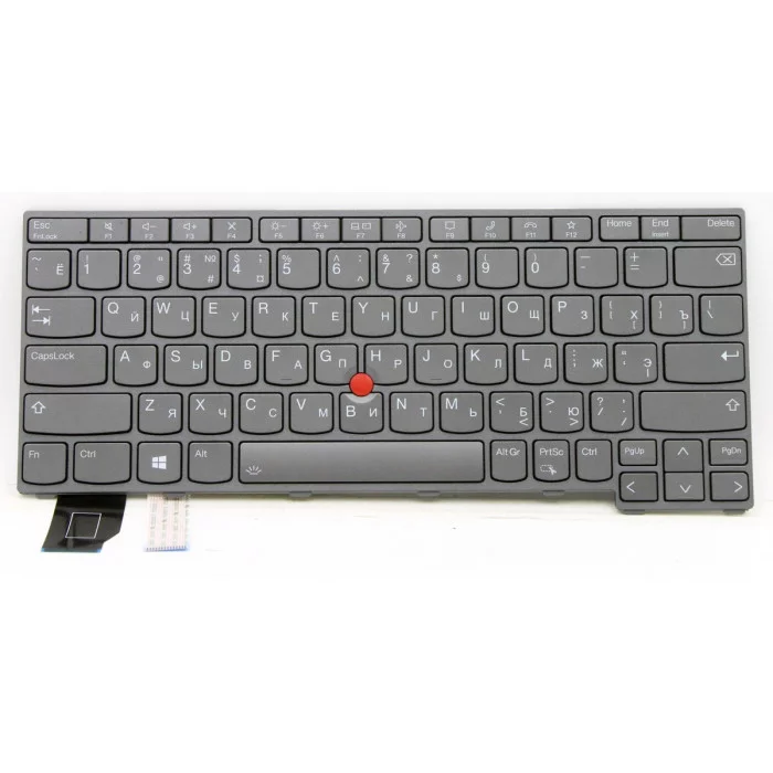 Клавиатура для ноутбука Lenovo ThinkPad X13 Gen 2 серая с подсветкой