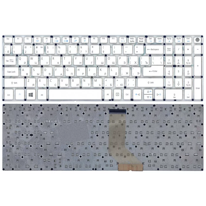 Клавиатура для Acer Aspire E5-573 / Nitro VN7-572G VN7-592G белая