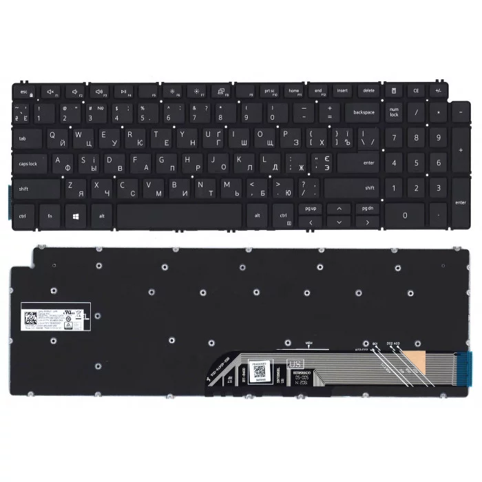 Клавиатура для Dell Inspiron 5584, 5590, 5593, 5594, 5598 черная