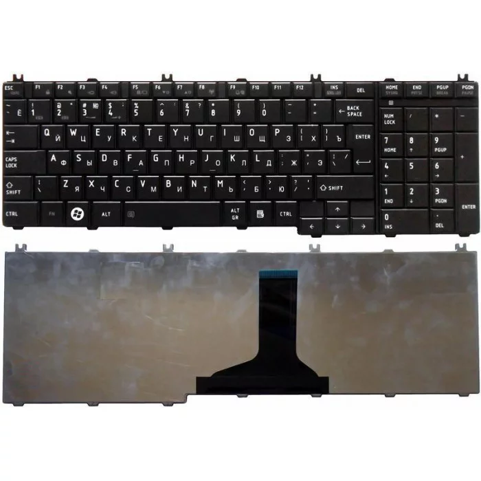 Клавиатура для Toshiba Satellite C650 C660 L650 L670 L750 L750D L755 L775 черная