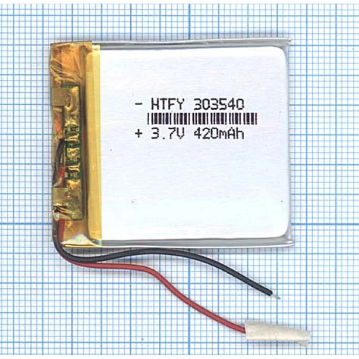 Аккумулятор Li-Pol (батарея) 3*35*40мм 2pin 3.7V / 420mAh