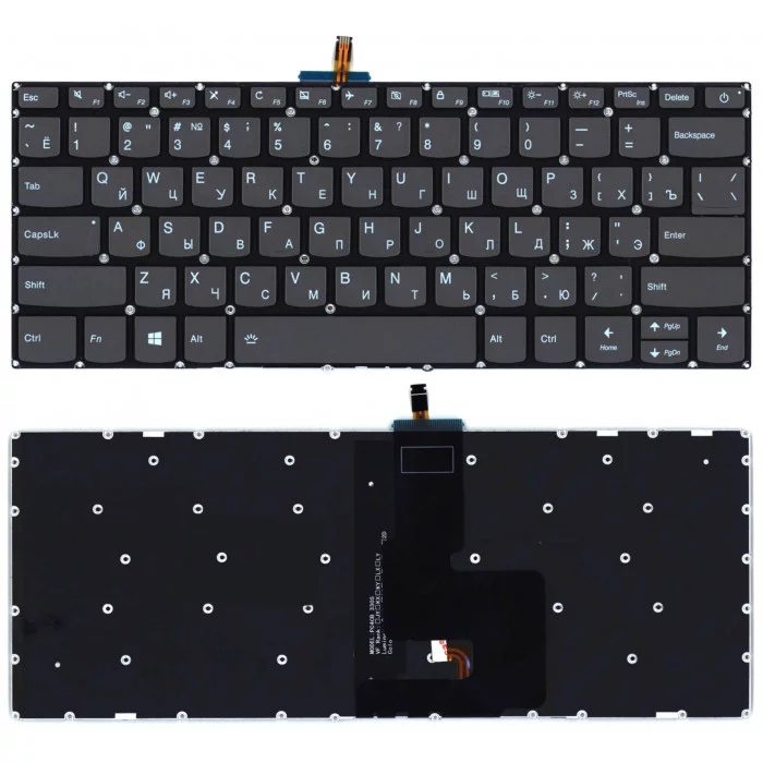 Клавиатура для Lenovo Ideapad S145-14API черная с подсветкой