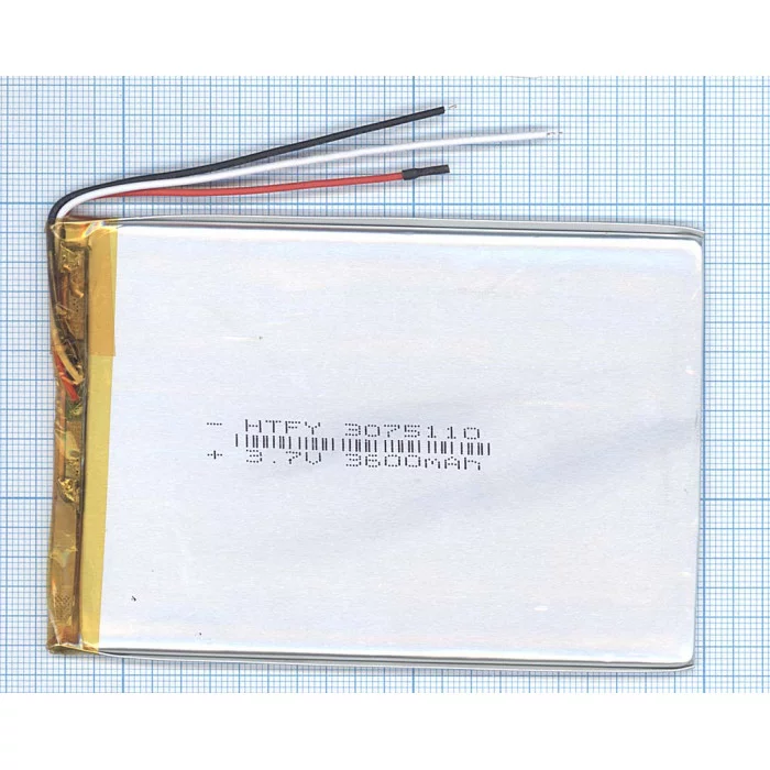 Аккумулятор Li-Pol (батарея) 3*75*110мм 3pin 3.7V / 3600mAh