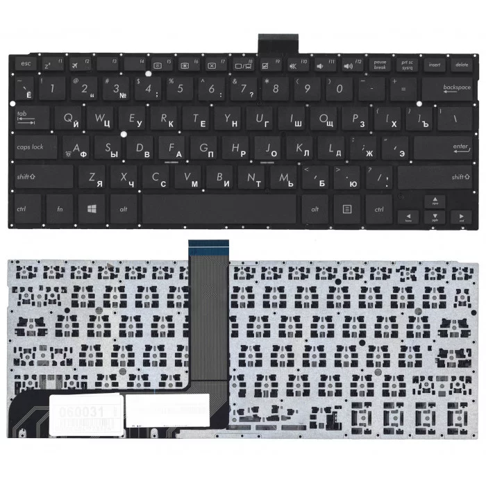 Клавиатура для Asus TP300, TP300L черная без рамки