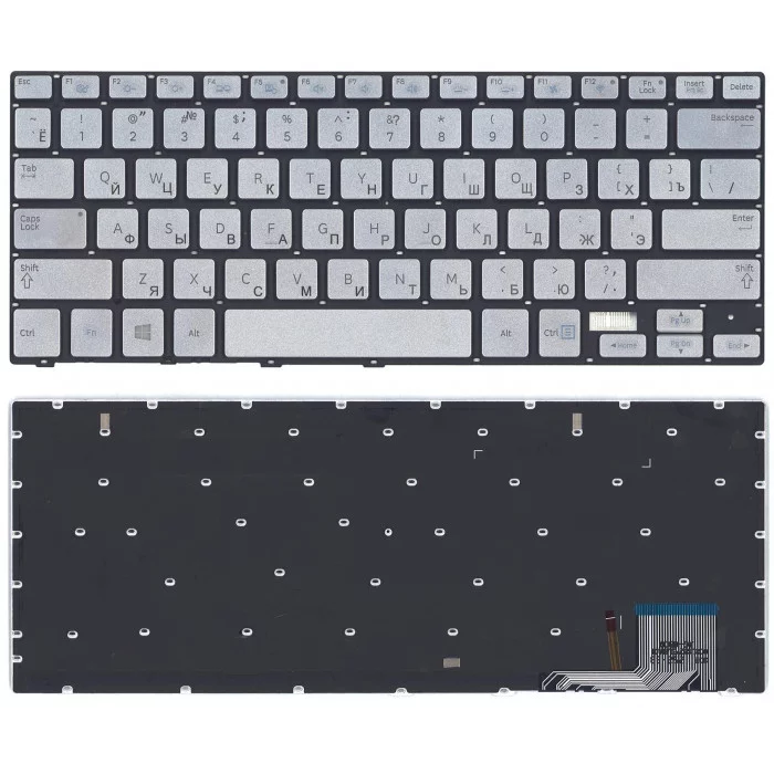 Клавиатура для Samsung 740U3E NP740U3E серебристая