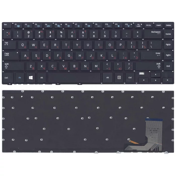 Клавиатура для Samsung 470R4E черная с подсветкой