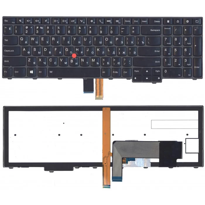 Клавиатура для Lenovo ThinkPad Edge E531 E540 черная с подсветкой