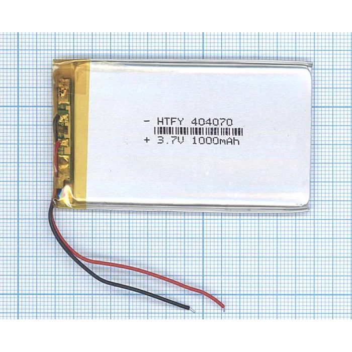 Аккумулятор Li-Pol (батарея) 4*40*70мм 2pin 3.7V / 1000mAh