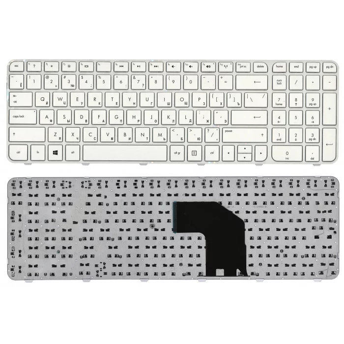 Клавиатура для HP Pavilion G6-2000 белая с рамкой