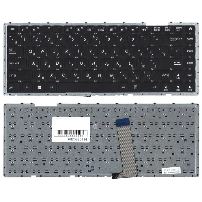 Клавиатура для ноутбука Asus X442 X442UA черная