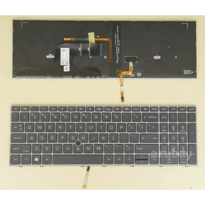Клавиатура для HP ZBook Fury 15 G7 черная с подсветкой