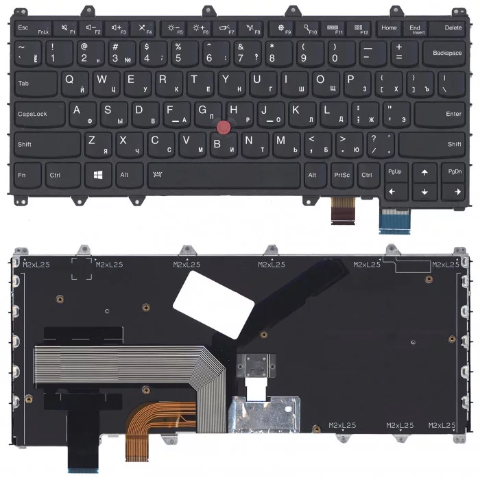 Клавиатура для Lenovo IBM ThinkPad Yoga 260, Yoga 370 черная