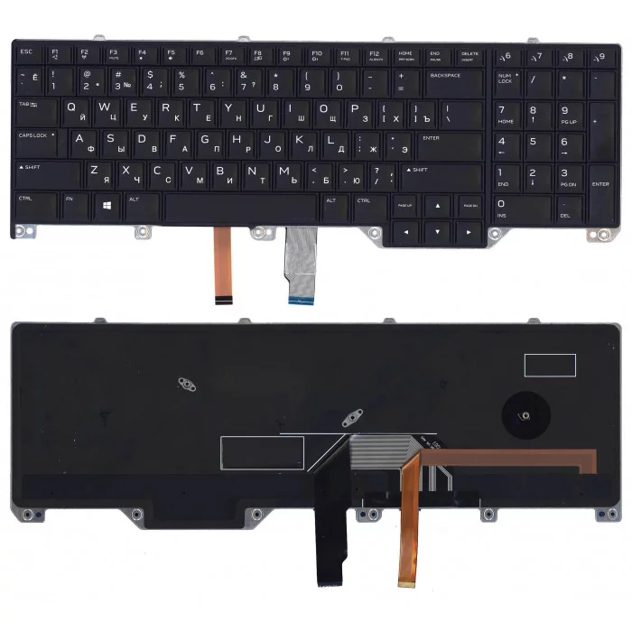 Клавиатура для Dell Alienware 17 R4 черная с подсветкой