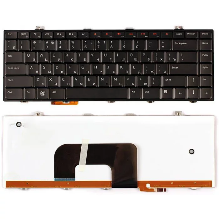 Клавиатура для Dell Studio 14 14z 1440 1450 1457 черная с подсветкой