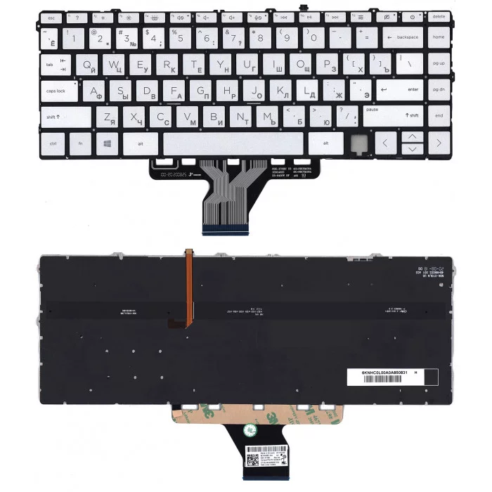 Клавиатура для HP Envy 13-BA серебро