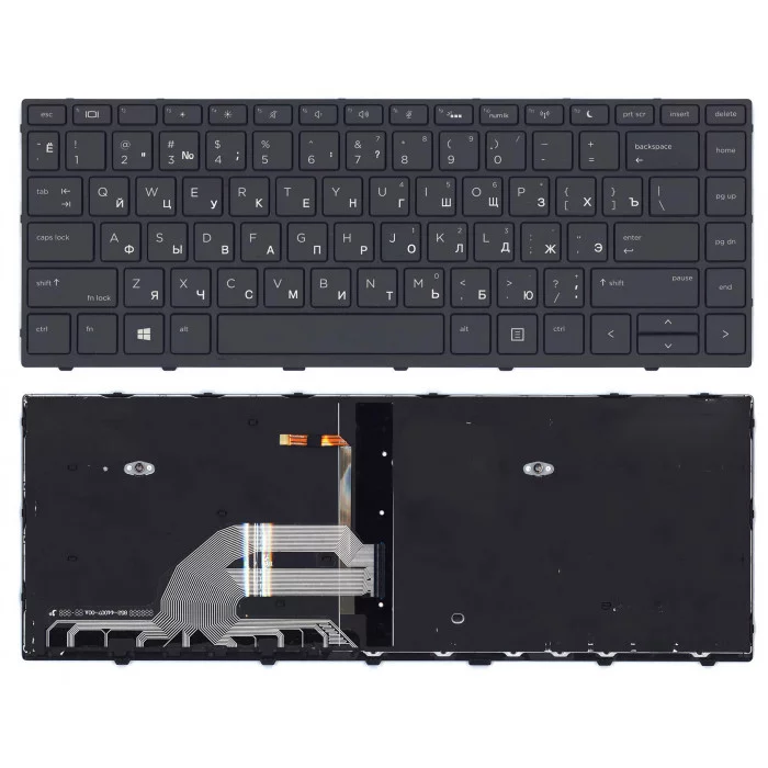 Клавиатура для HP Probook 430 G5 440 G5 445 G5 черная с подсветкой