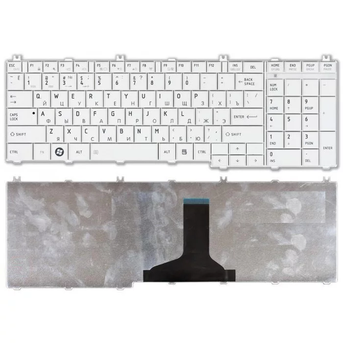 Клавиатура для Toshiba Satellite C650 C660 L650 L670 L750 L750D белая