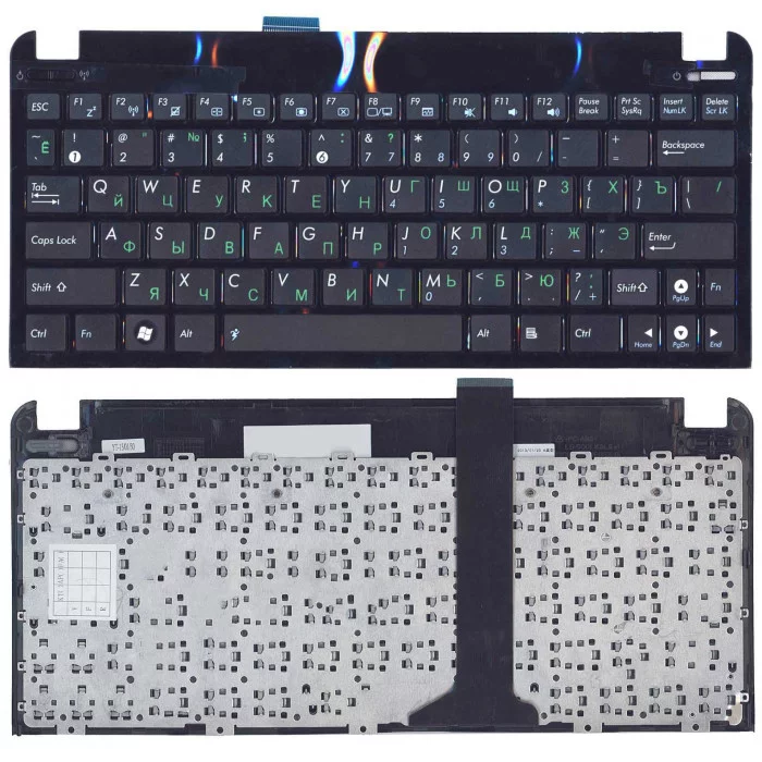 Клавиатура для Asus Eee PC 1015 черная с рамкой