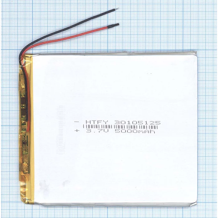 Аккумулятор Li-Pol (батарея) 3*105*125мм 2pin 3.7V / 5000mAh