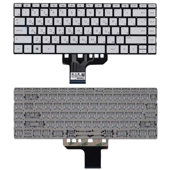 Клавиатура для HP Pavilion 13-AN серебристая