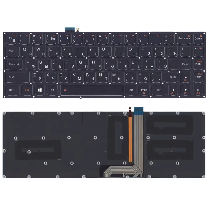 Клавиатура для Lenovo Yoga 3 pro 1370 черная с подсветкой