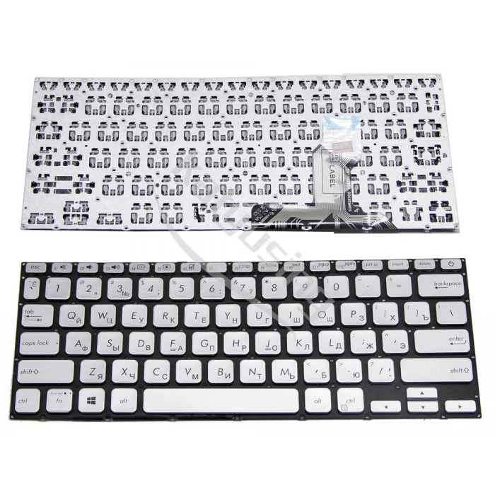 Клавиатура для ноутбука Asus X420 серебристая