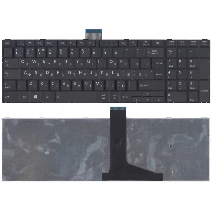Клавиатура для Toshiba Satellite C50, C50D, C50-A, C50D-A, C55, C55-A, C55DT, C55DT-A / MP-11B96SU-930B, 6037B0084608, 14120049T черная