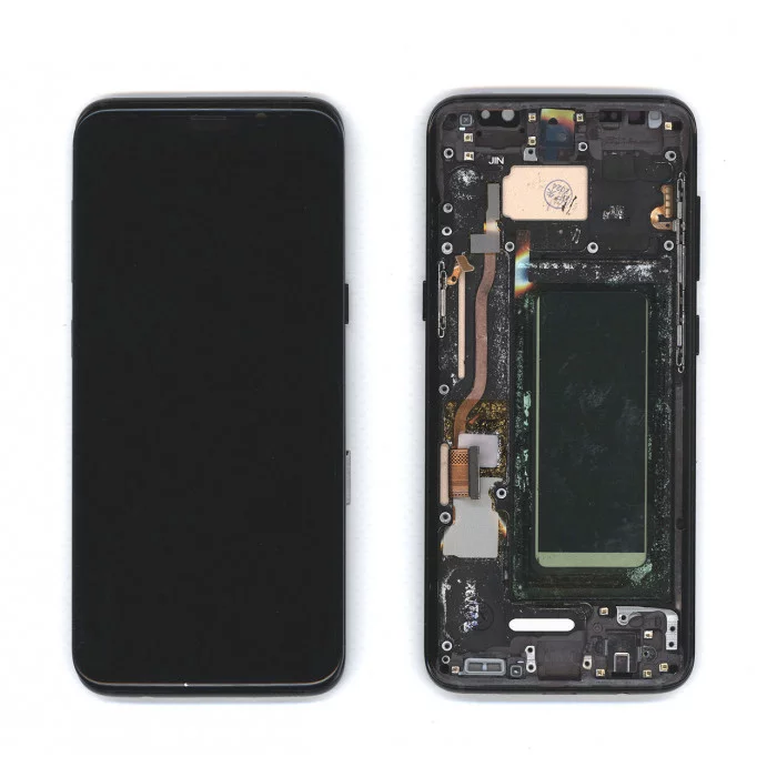 Дисплей для Samsung Galaxy S8 SM-G950F в сборе с тачскрином и рамкой OLED черный