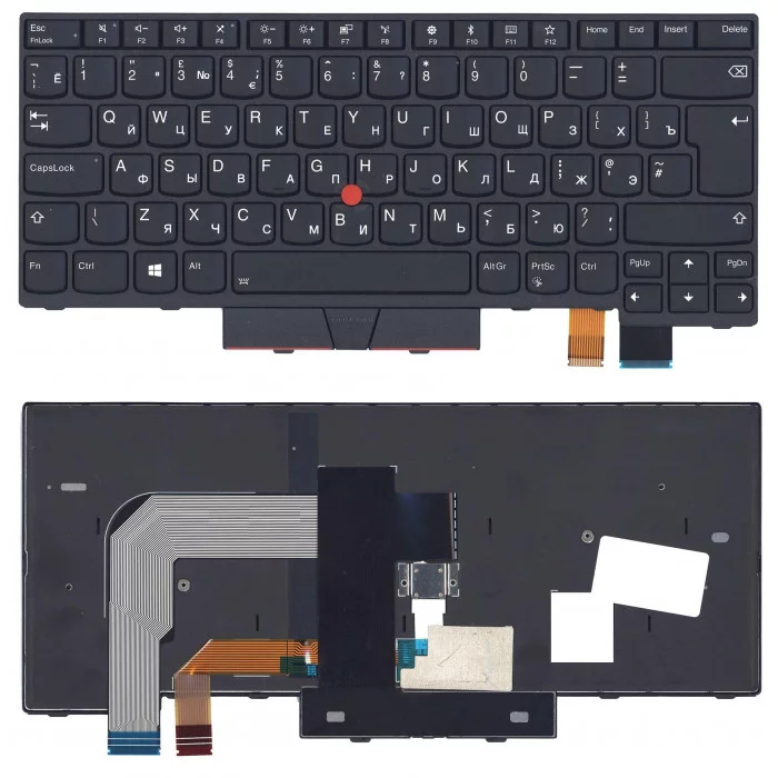 Клавиатура для Lenovo Thinkpad T470 черная с подсветкой