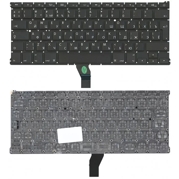 Клавиатура для Apple MacBook A1369 2011+ с подсветкой, большой ENTER RU MacBook Air 13 A1369 A1466, Mid 2011 - Early 2017 Совместимые p/n: MC965 MC966